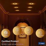 Amico 1 Pack 3 Inch 5CCT Ultra-Thin LED Recessed Ceiling Light with Junction Box, 2700K/3000K/3500K/4000K/5000K Selectable, 7W Eqv 60W, Dimmable Canless Wafer Downlight, 500LM High Brightness -ETL