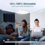 Amico 4 Pack 4 inch 5CCT LED Recessed Lighting, Dimmable, 8.5W=60W, 650LM, 2700K/3000K/4000K/5000K/6000K Selectable, Retrofit Can Lights with Baffle Trim, IC Rated - ETL & FCC, White