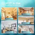 FREELICHT 12 Pack Retrofit LED Recessed Lighting 6 Inch, Selectable 2700K/3000K/4000K/5000K/6000K, Dimmable Flat LED Can Lights, 10W=110W, 1000LM, IC & Damp Rated, ETL & FCC, White