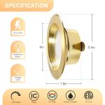 ZYC Gold 4 Inch Retrofit LED, 12 Pack Dimmable Retrofit Downlights can Light, 2700K/3000K/4000K/5000K/6000K Selectable, Damp Rated Can Lights, Baffle Trim, 9W 800Lm(Gold, 4 inch)