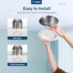 Amico 5/6 inch 5CCT LED Recessed Lighting 6 Pack, Dimmable, IC Rated, 12.5W=100W, 950LM Can Lights with Baffle Trim, 2700K/3000K/4000K/5000K/6000K Selectable, Retrofit Installation, ETL & FCC