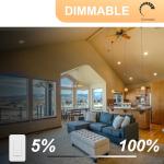 ZYC Gold 4 Inch Retrofit LED, 12 Pack Dimmable Retrofit Downlights can Light, 2700K/3000K/4000K/5000K/6000K Selectable, Damp Rated Can Lights, Baffle Trim, 9W 800Lm(Gold, 4 inch)