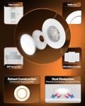 Sunco 12 Pack 6 Inch LED Recessed Lighting Retrofit with Night Light, 2700K/3000K/4000K/5000K/6000K Selectable, Dimmable Can Lights, 12W, 1000LM, Damp Rated, Retrofit Installation - ETL