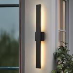 SIONLOM Black Long Outdoor Wall Lights Modern Exterior Lighting Fixtures 31.5 Inch Outdoor Wall Sconce LED 3000K IP65 Waterproof Wall Mount Outside Lights for House Garage Front Door Patio 1Pack