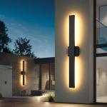 SIONLOM Black Long Outdoor Wall Lights Modern Exterior Lighting Fixtures 31.5 Inch Outdoor Wall Sconce LED 3000K IP65 Waterproof Wall Mount Outside Lights for House Garage Front Door Patio 1Pack