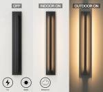 OUPAVOCS 31.5 inch Long Modern Outdoor LED Wall Lights, Black Led Porch Light Wall Mount, 11W Large Exterior Lighting Fixture, 3000K Waterproof Outside Wall Sconce for House, Patio, Yard