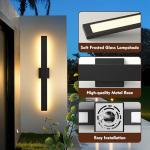 SIONLOM Black Long Outdoor Wall Lights Modern Exterior Lighting Fixtures 31.5 Inch Outdoor Wall Sconce LED 3000K IP65 Waterproof Wall Mount Outside Lights for House Garage Front Door Patio 1Pack