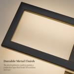 Caiselee 22 Inch Large Modern LED Outdoor Wall Lights 2 Pack 3000K, Waterproof Matte Black Linear Exterior Lighting Fixtures, Rectangle Wall Sconce Outside Lights for House Garage Porch Patio Yard