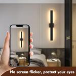 SIONLOM Black Long Outdoor Wall Lights Modern Exterior Lighting Fixtures 31.5 Inch Outdoor Wall Sconce LED 3000K IP65 Waterproof Wall Mount Outside Lights for House Garage Front Door Patio 1Pack