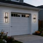 Caiselee 22 Inch Large Modern LED Outdoor Wall Lights 2 Pack 3000K, Waterproof Matte Black Linear Exterior Lighting Fixtures, Rectangle Wall Sconce Outside Lights for House Garage Porch Patio Yard