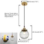 Yosoan Vintage Glass Pendant Light Fixture