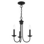 Livex Steel 3-Light Chandelier for Home Decor