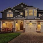 2 Pack Black LED Outdoor Wall Lights