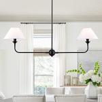 VANZARLA Modern Linear 2-Light Chandelier Fixture