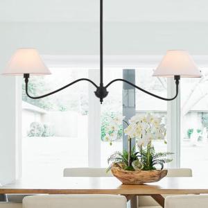VANZARLA Modern 2-Light Linear Chandelier