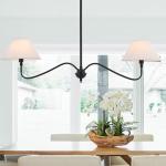 VANZARLA Modern 2-Light Linear Chandelier