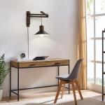 Vintage Swing Arm Wall Sconce with Dimmable Switch