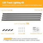 VANoopee 13FT H Track Lighting Rail Kit