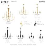 Livex Steel 3-Light Chandelier for Home Decor