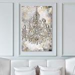 Calligraphy Chandeliers Canvas Wall Art - 30"x45