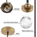 Yosoan Vintage Glass Pendant Light Fixture