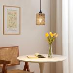 Boho Rattan Pendant Light for Dining Room