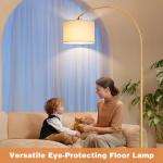 Dimmable Arc Floor Lamp with Remote Control