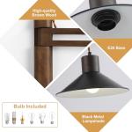 Vintage Swing Arm Wall Sconce with Dimmable Switch