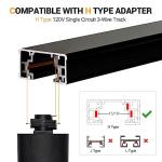 VANoopee 13FT H Track Lighting Rail Kit