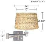 Modern Adjustable Wall Lamp with Woven Shade
