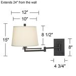 Easley Modern Adjustable Wall Lamp with Dimmable Shade