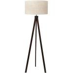 Mid Century Wood Tripod Floor Lamp with Shade