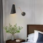 KSANA Adjustable Black and Gold Wall Lamp
