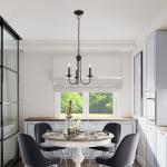 Livex Steel 3-Light Chandelier for Home Decor