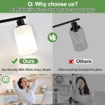 MOKATNG 4-Light Matte Black Vanity Light Fixture