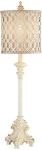 French Country Candlestick Buffet Table Lamp - Ivory