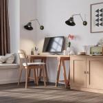 LALUZ Black Adjustable Wall Sconces - 2 Pack