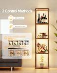 Dimmable LED Floor Lamp with Glass Shelves