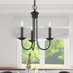 Livex Steel 3-Light Chandelier for Home Decor