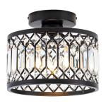 Modern Crystal Semi Flush Mount Ceiling Light