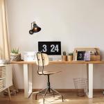 LALUZ Black Adjustable Wall Sconces - 2 Pack