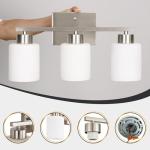 Modern 3-Light Brushed Nickel Vanity Light Fixture
