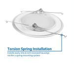 NICOR 6" White Recessed Shower Trim with Lens