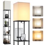 SUNMORY 5-Tier Modern Floor Lamp with Shelves