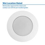 NICOR 6" White Recessed Shower Trim with Lens