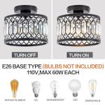 Modern Crystal Semi Flush Mount Ceiling Light
