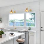 LALUZ Gold Adjustable Swing Arm Wall Sconces - 2 Pack