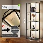 Dimmable Tall Shelf Floor Lamp with Remote