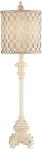 French Country Candlestick Buffet Table Lamp - Ivory