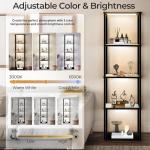 Dimmable Tall Shelf Floor Lamp with Remote